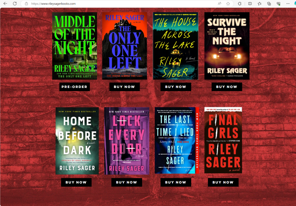 Riley Sager Book Page